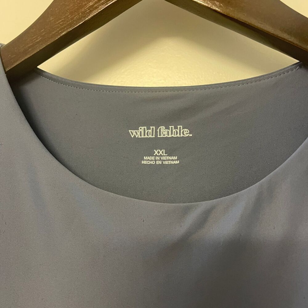 Wild Fable Women's XXL Slate Blue Tshirt Tee Short Sleeve Athleisure Top Blouse - Picture 5 of 9